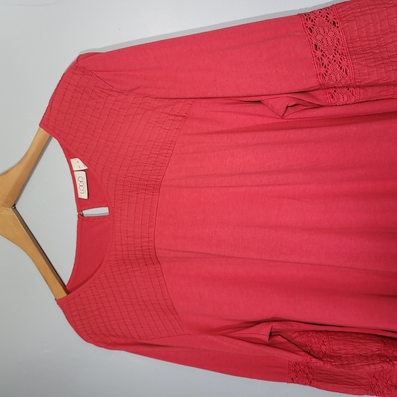 Logo by Lori Goldstein Cotton Modal Embroidered Long Sleeve Tunic Top - Picture 5 of 11